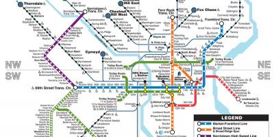 Карта метро в Филадельфии