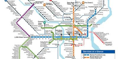 Карта Филадельфии метро