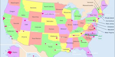 Карта США Филадельфия