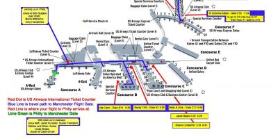 Карту аэропорта Филадельфии