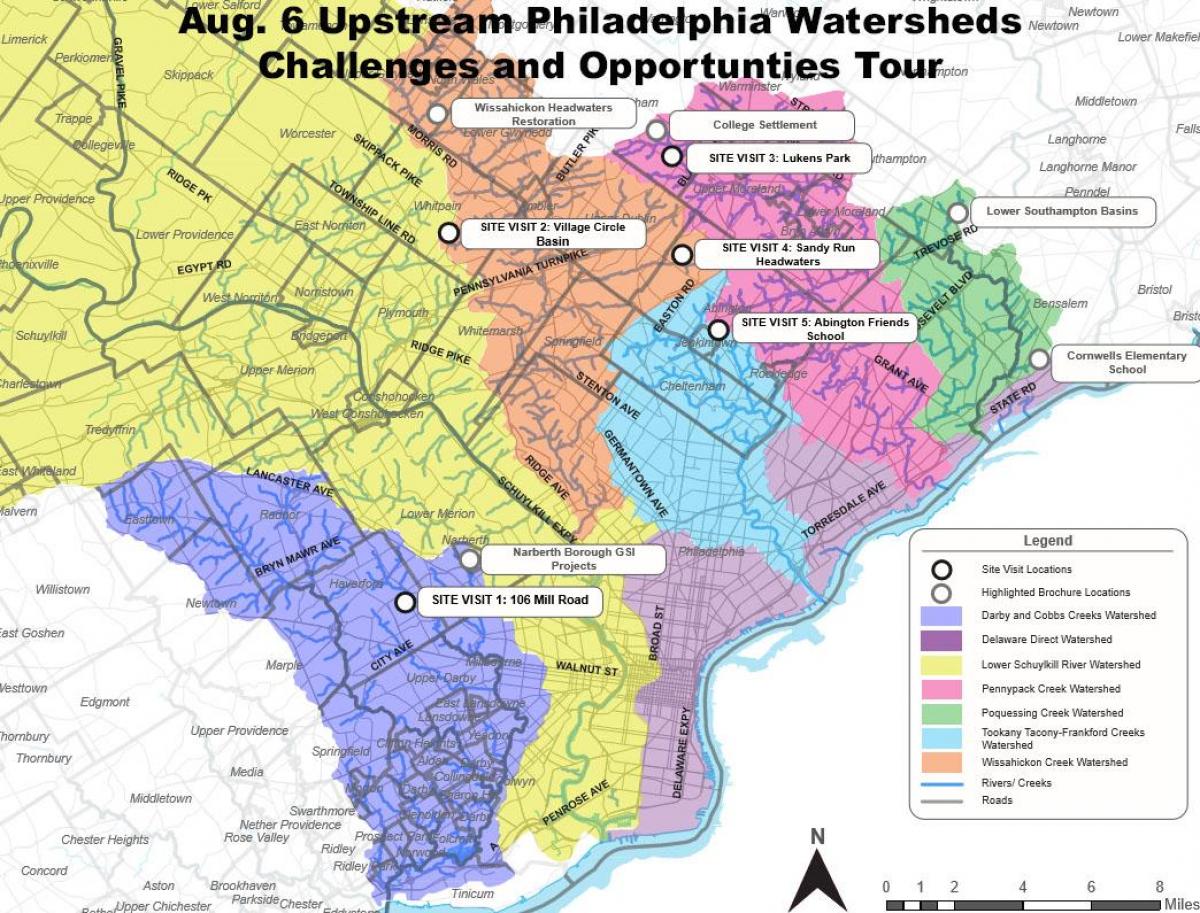 карта пригороды Филадельфии
