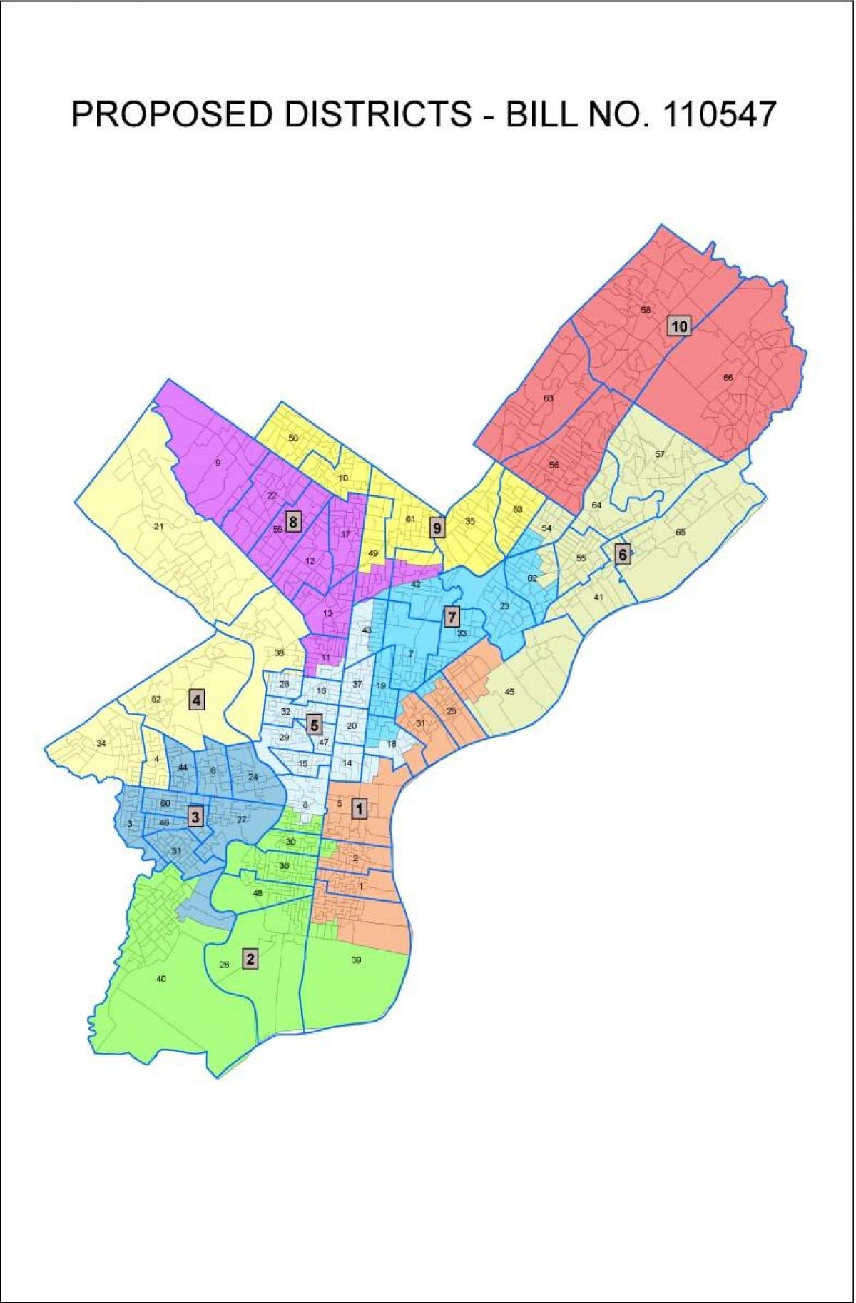 Уорд карте Филадельфии