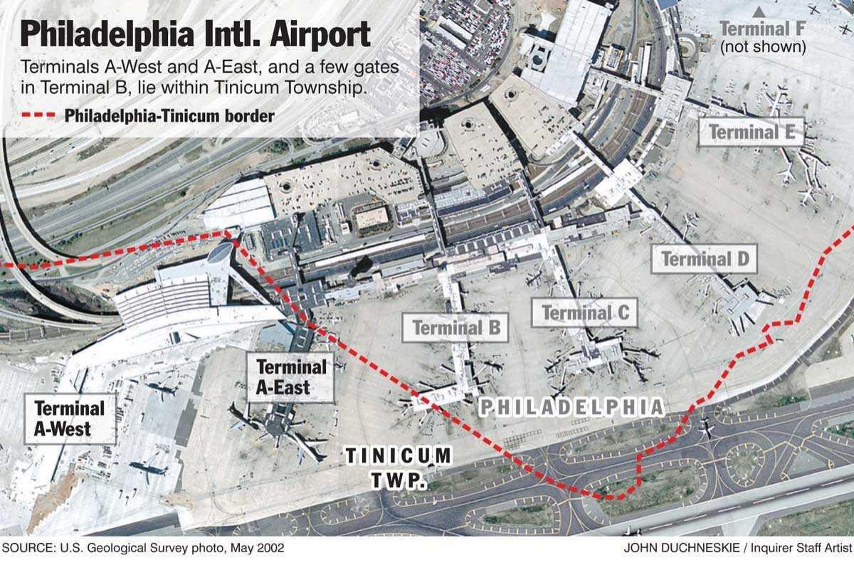 Филадельфия Международный аэропорт карте