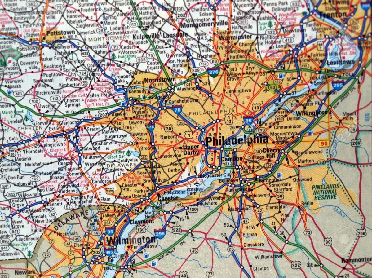 карта Филадельфия